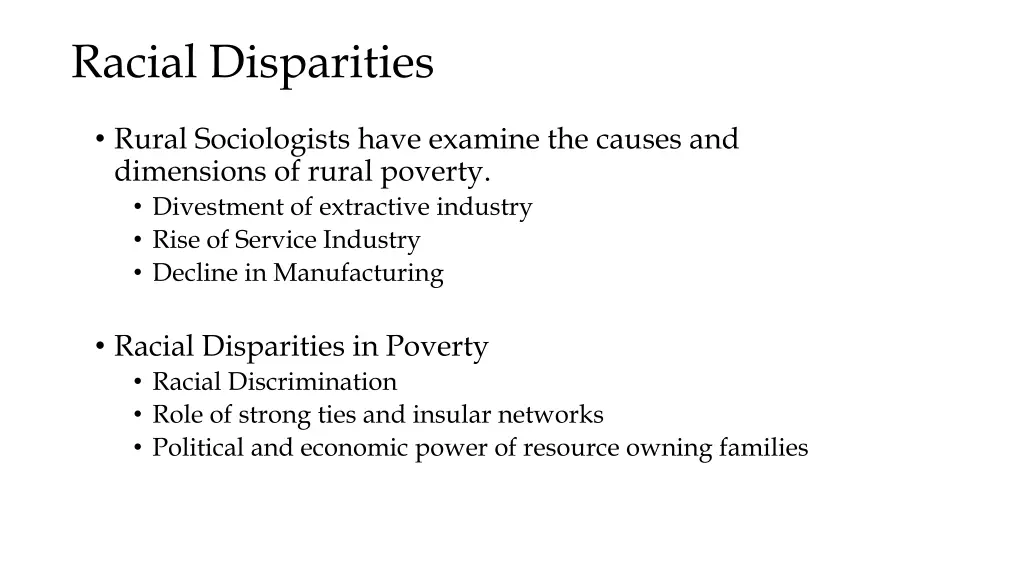 racial disparities