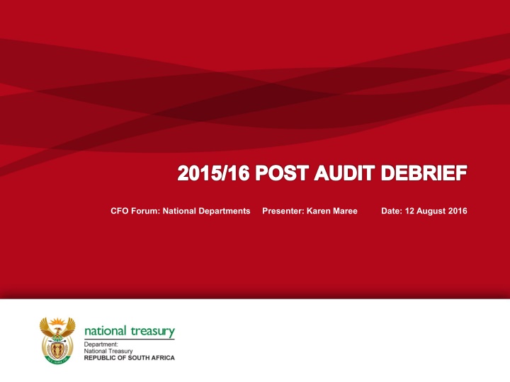 2015 16 post audit debrief
