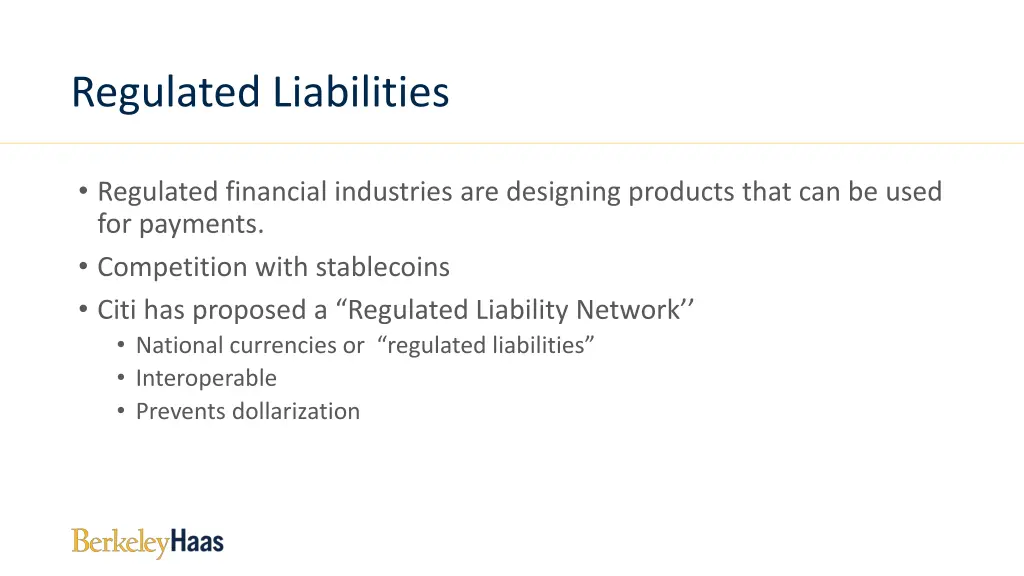 regulated liabilities