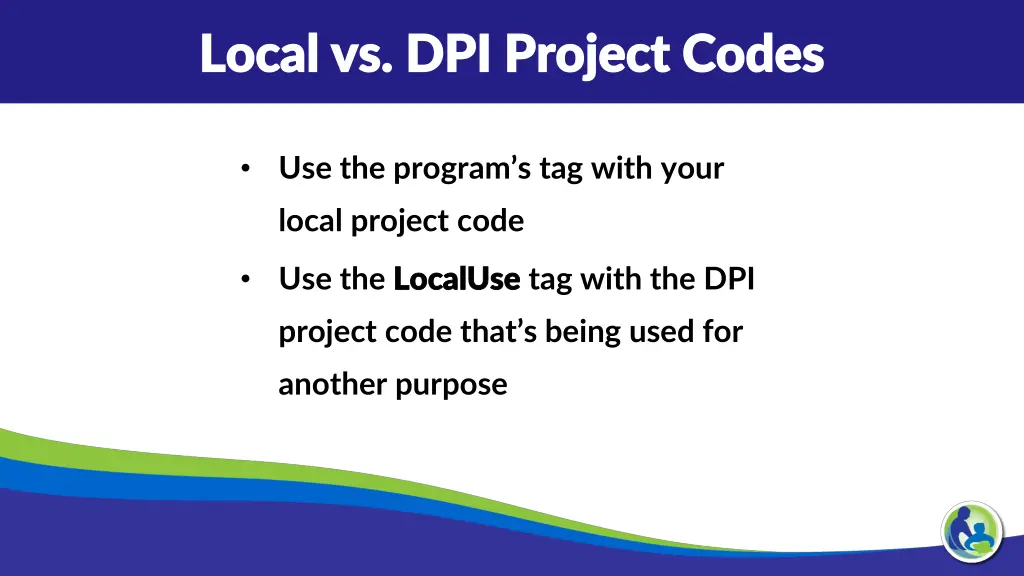 local vs dpi project codes local vs dpi project