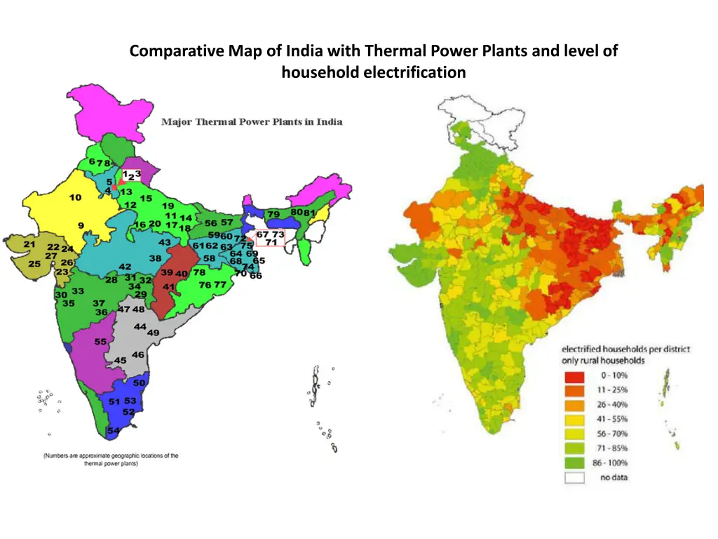 comparative map of india with thermal power