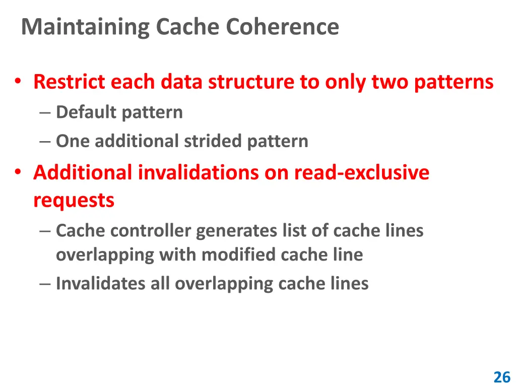 maintaining cache coherence