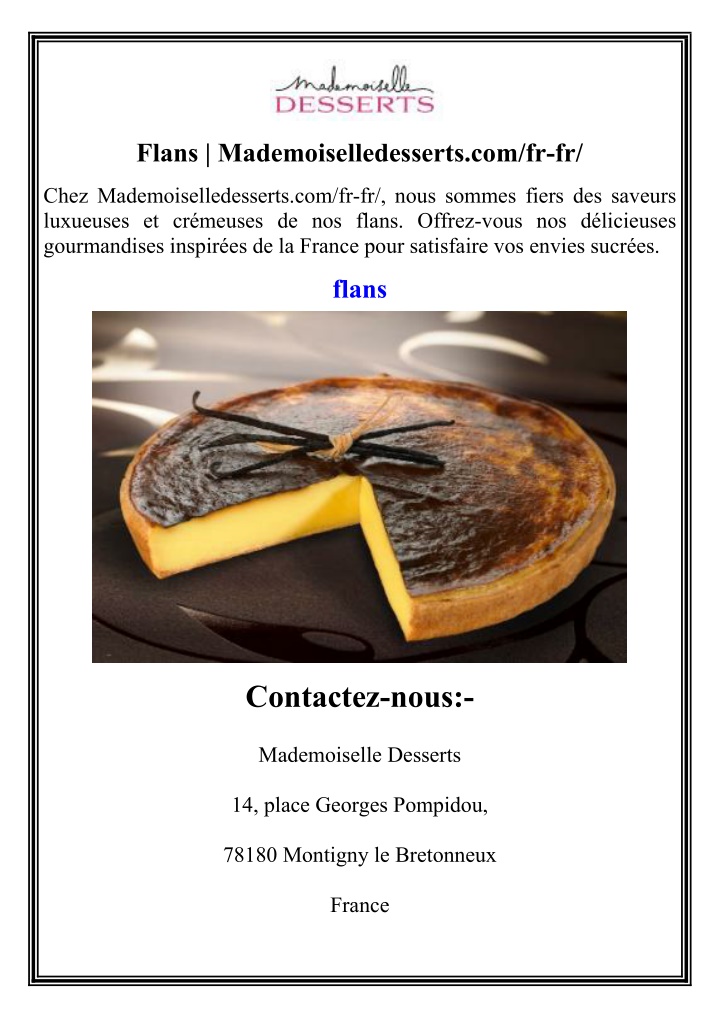 flans mademoiselledesserts com fr fr