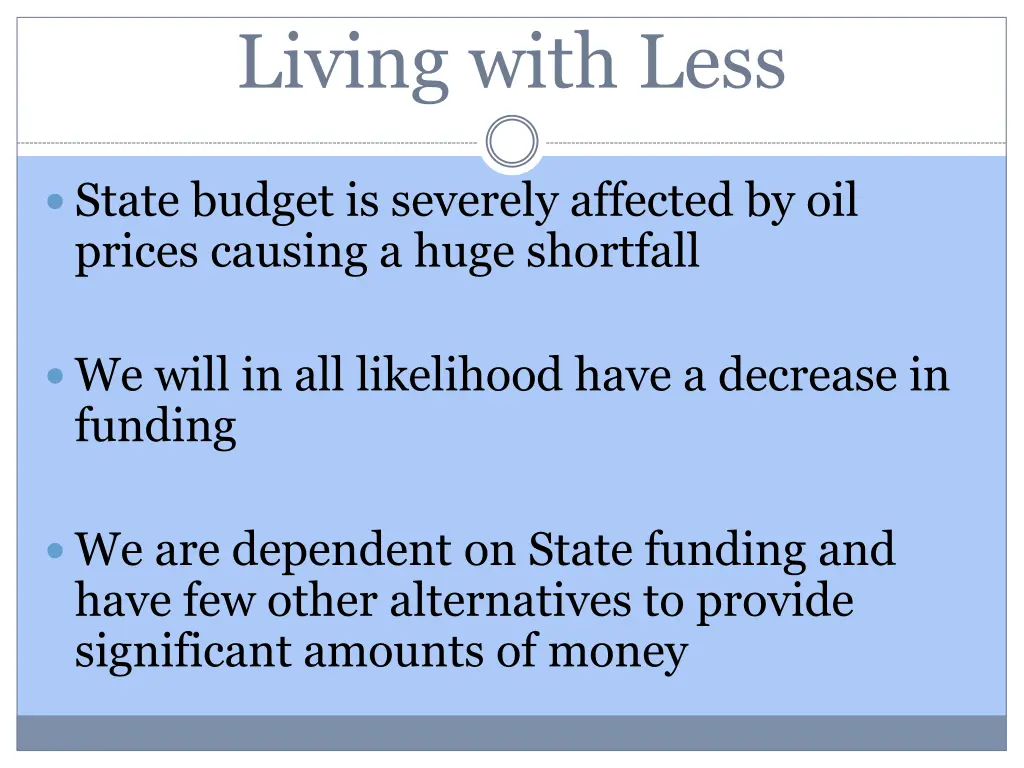living with less
