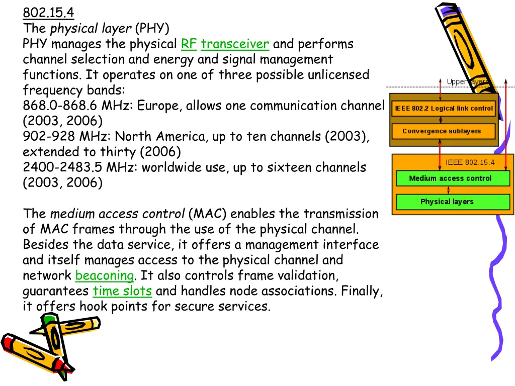 802 15 4 the physical layer phy phy manages