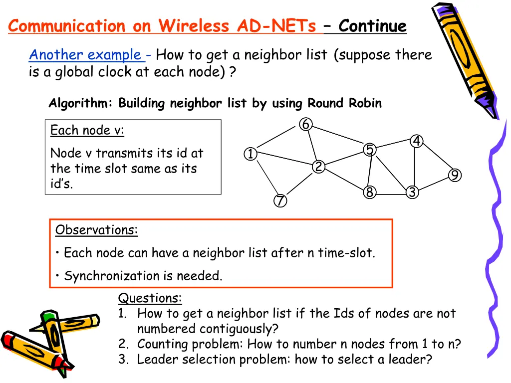 communication on wireless ad nets continue 1