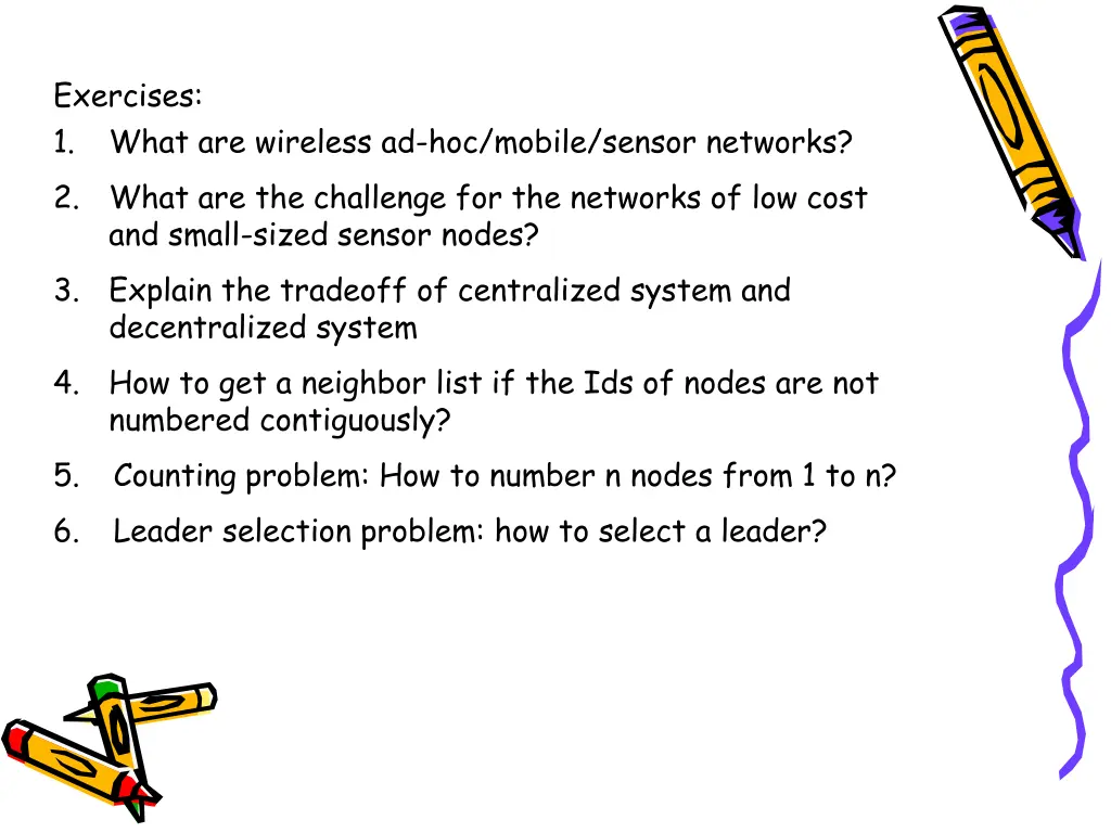 exercises 1 what are wireless ad hoc mobile