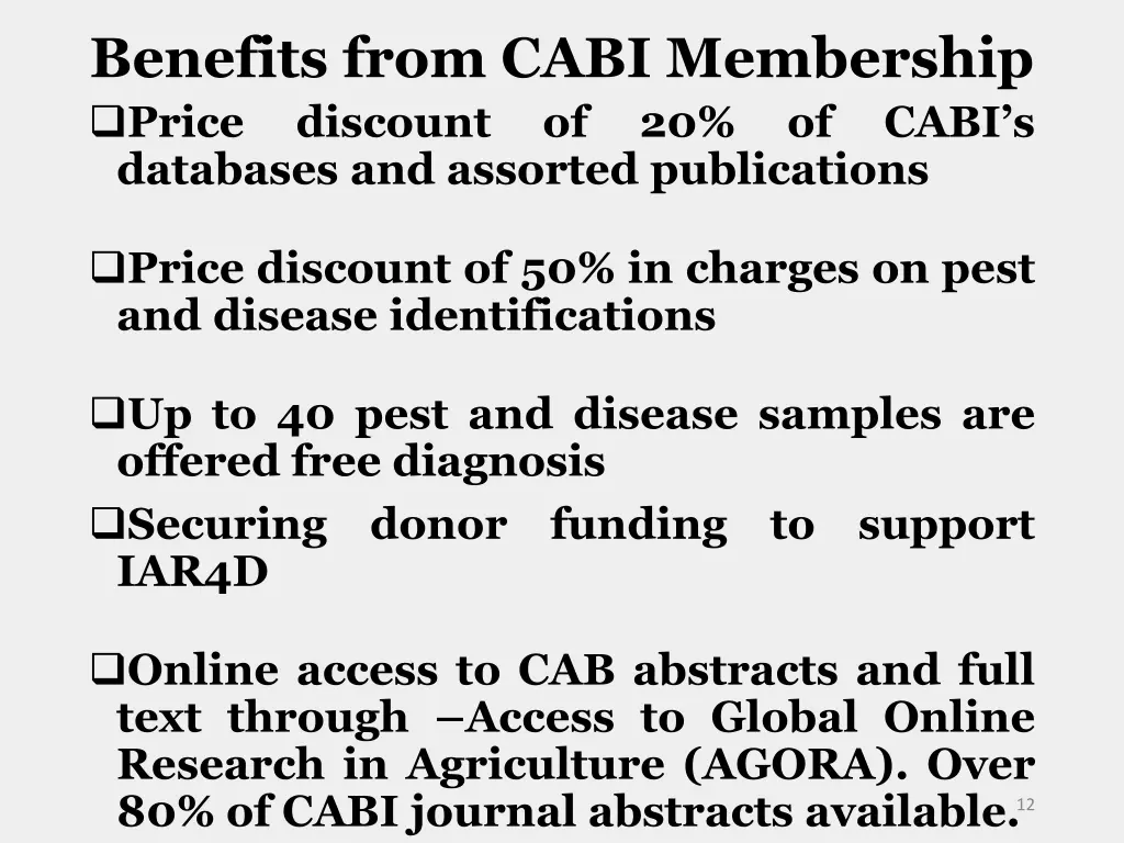 benefits from cabi membership price discount