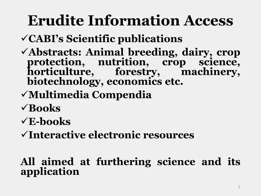 erudite information access cabi s scientific
