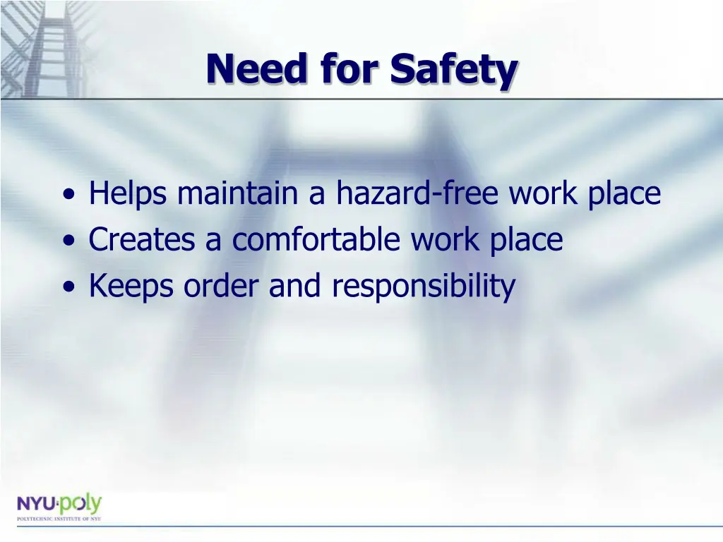 need for safety