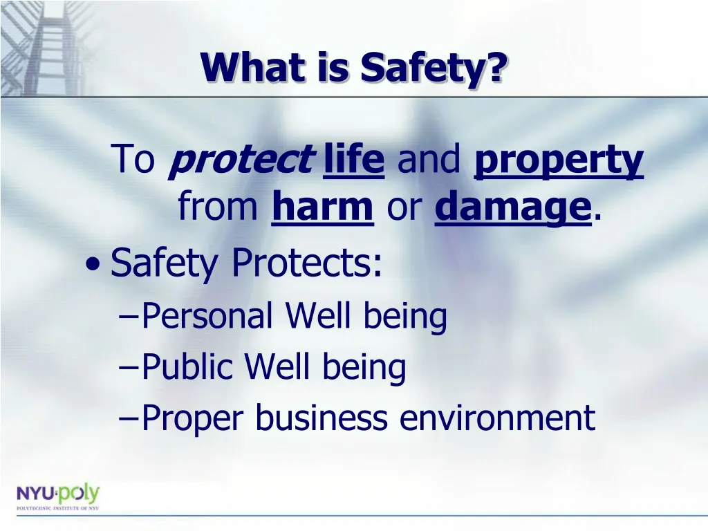 what is safety