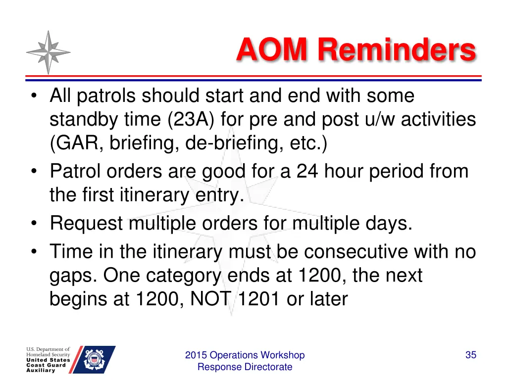 aom reminders