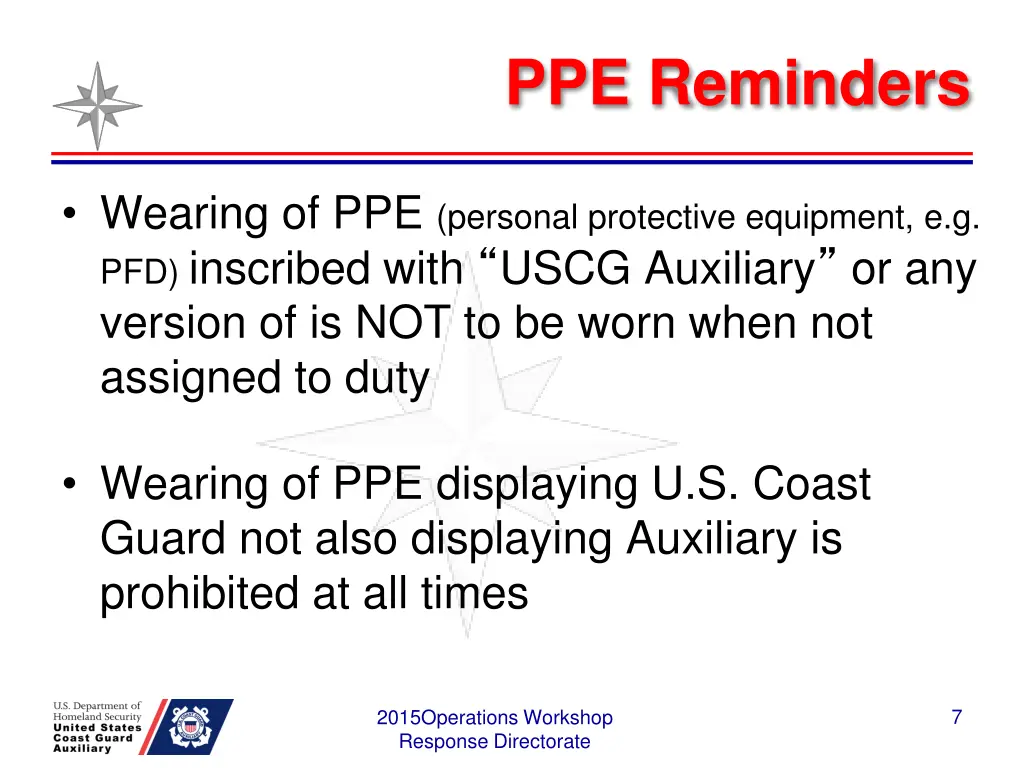 ppe reminders