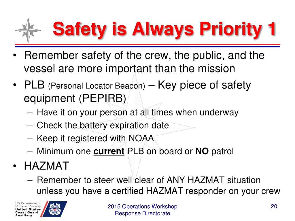 safety is always priority 1