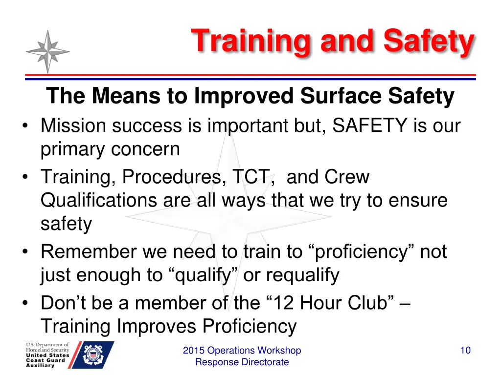 training and safety