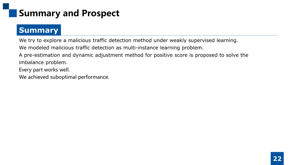 summary and prospect 1