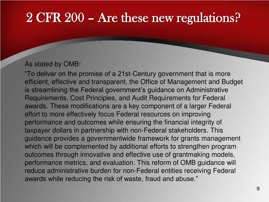 2 cfr 200 2 cfr 200 are these new regulations
