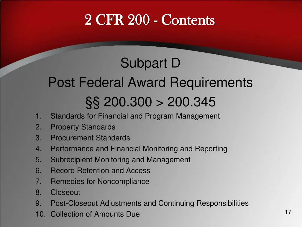 2 cfr 200 2 cfr 200 contents 3