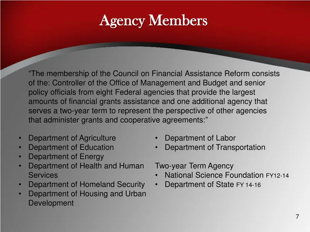 agency members agency members
