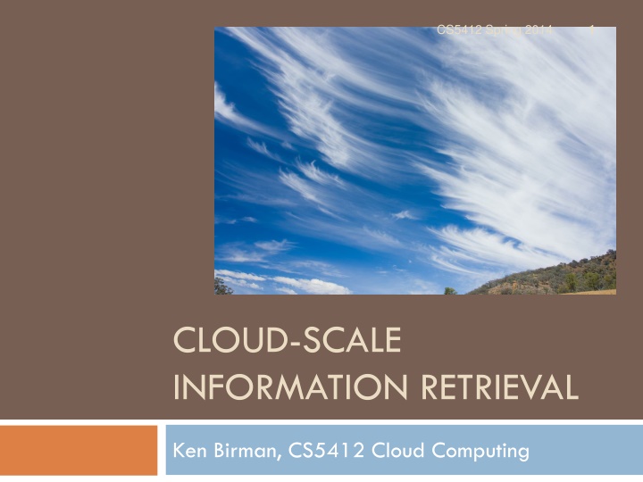 cs5412 spring 2014