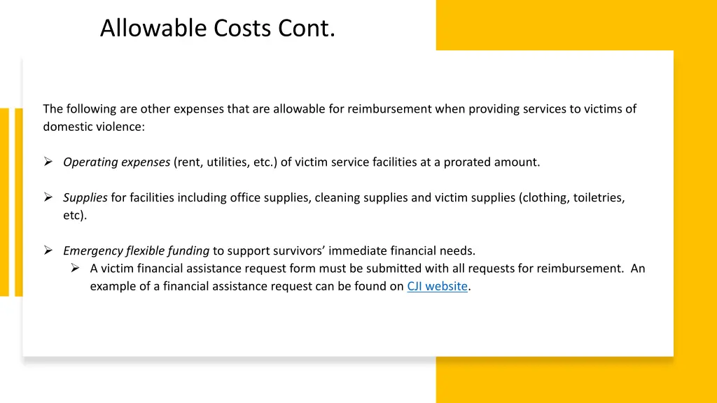 allowable costs cont 1