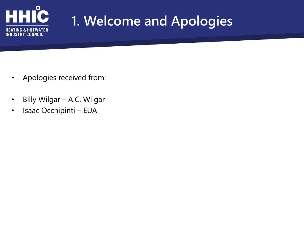 1 welcome and apologies