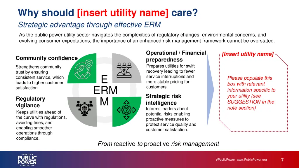 why should insert utility name care strategic