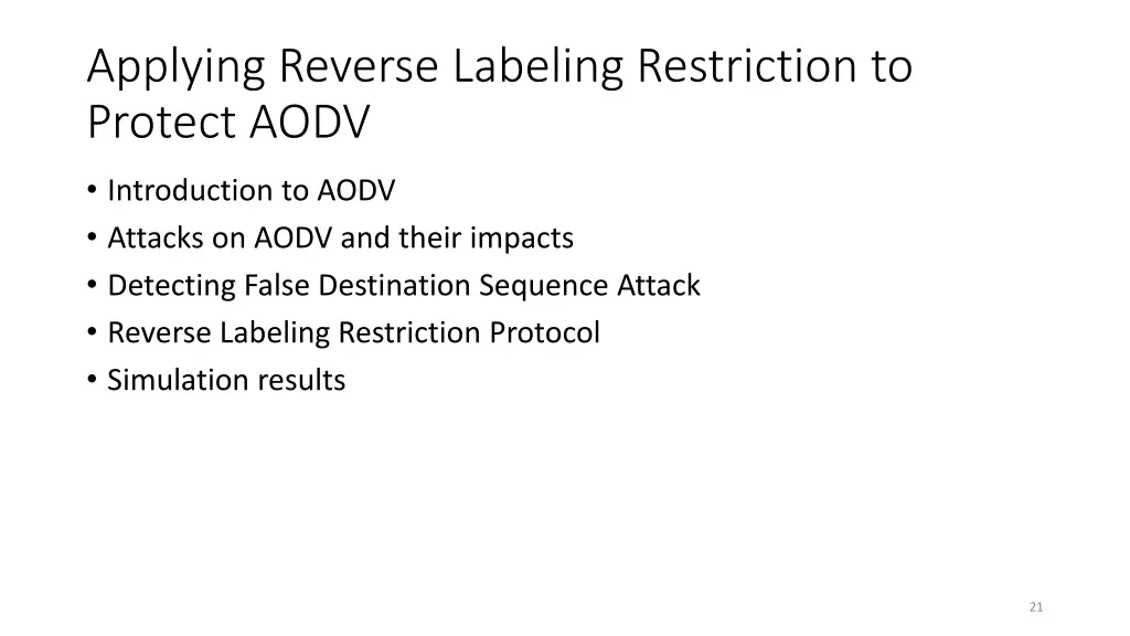applying reverse labeling restriction to protect