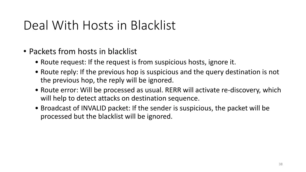 deal with hosts in blacklist