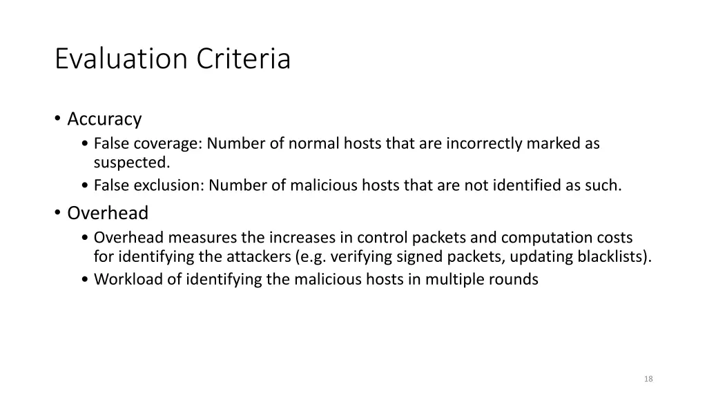 evaluation criteria