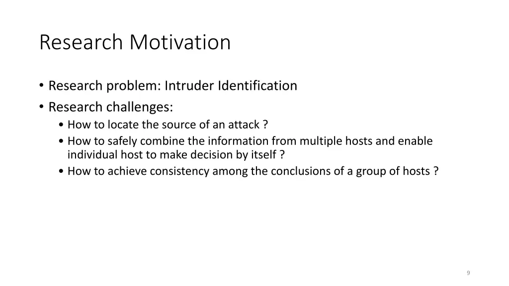research motivation 5