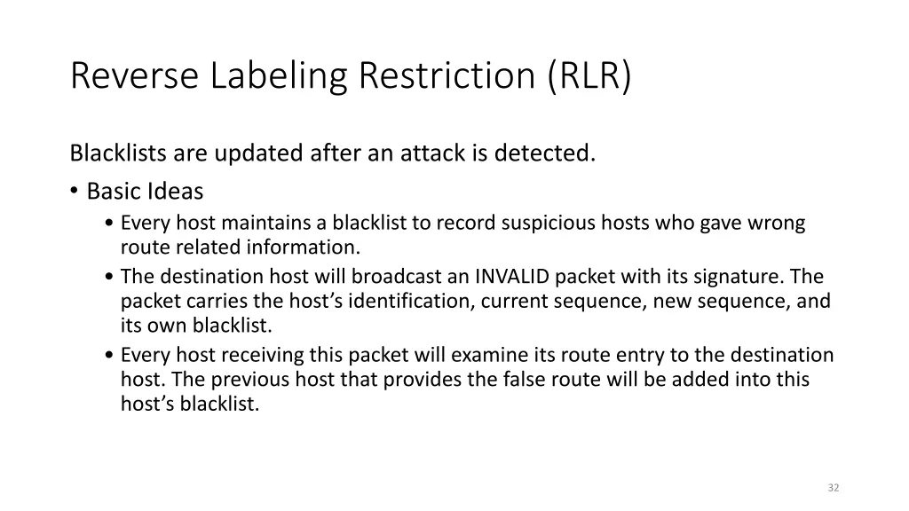 reverse labeling restriction rlr