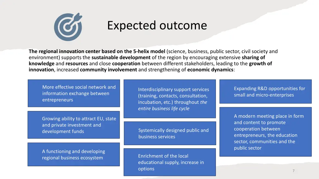 expected outcome
