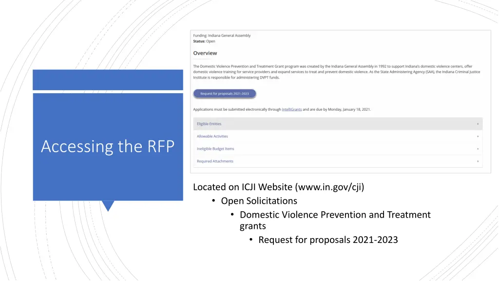 accessing the rfp