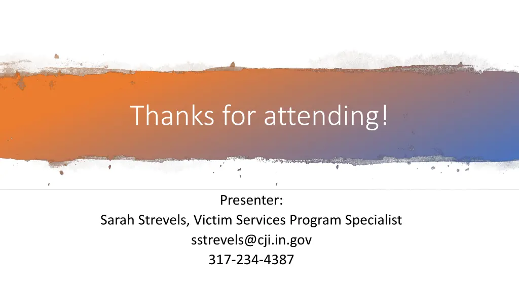 thanks for attending