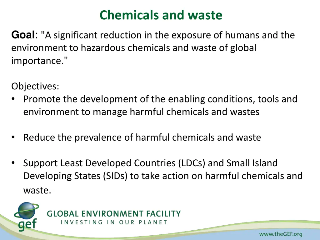 chemicals and waste