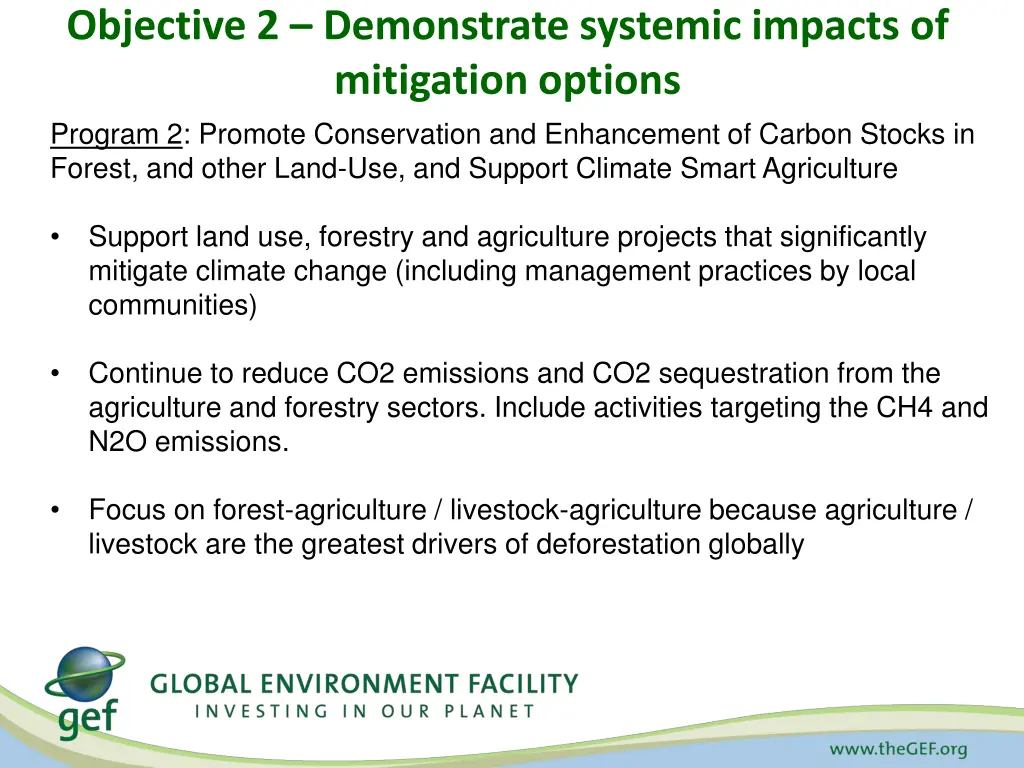 objective 2 demonstrate systemic impacts 1