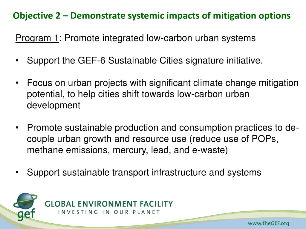 objective 2 demonstrate systemic impacts