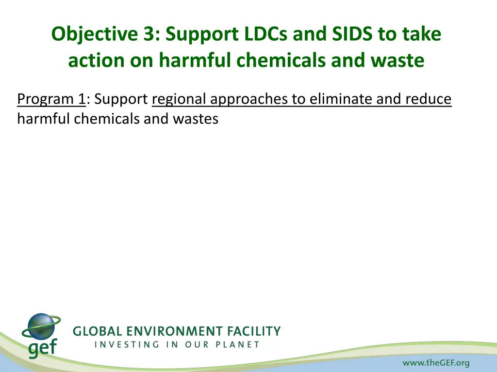 objective 3 support ldcs and sids to take action 1