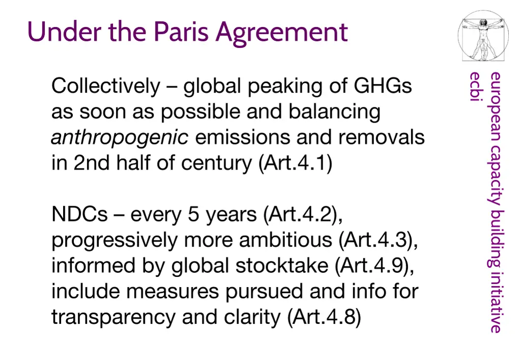 under the paris agreement