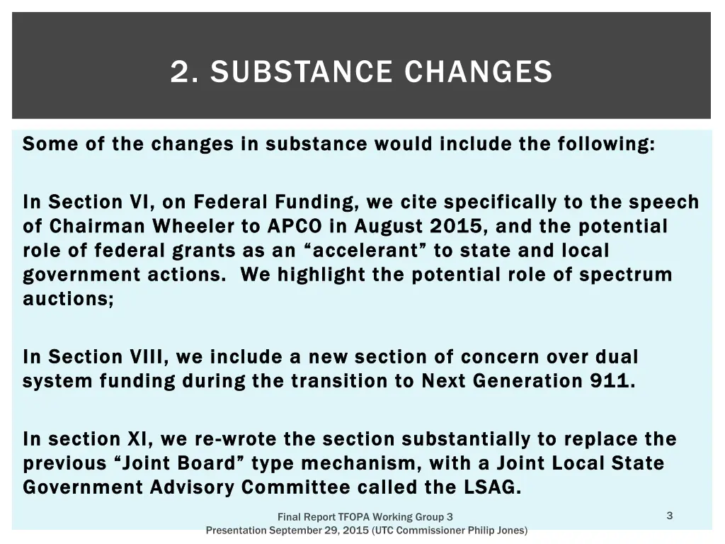 2 substance changes