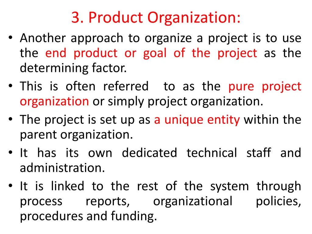 3 product organization another approach