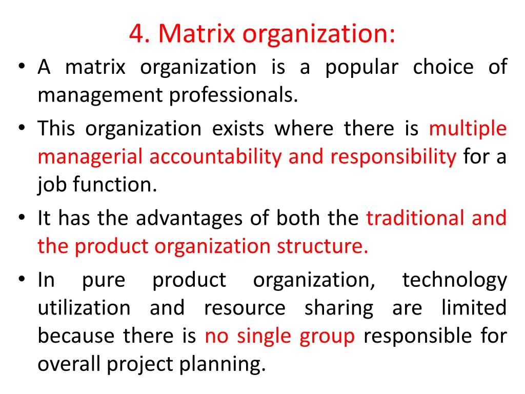 4 matrix organization a matrix organization