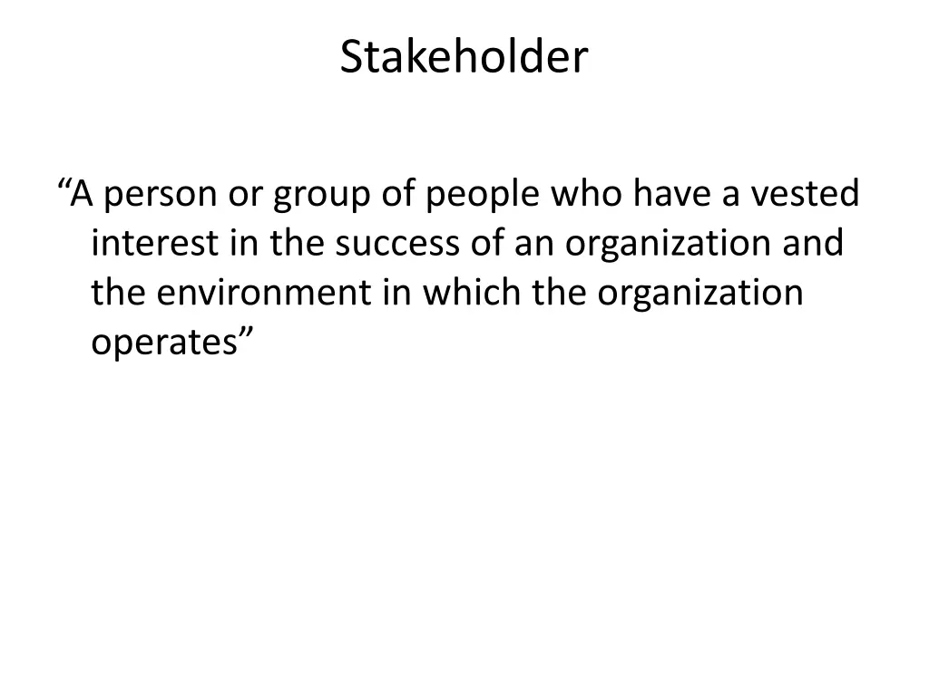 stakeholder
