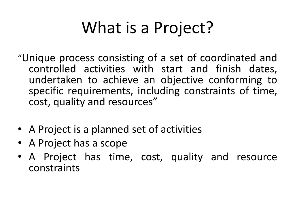 what is a project