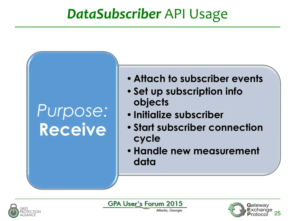 datasubscriber api usage