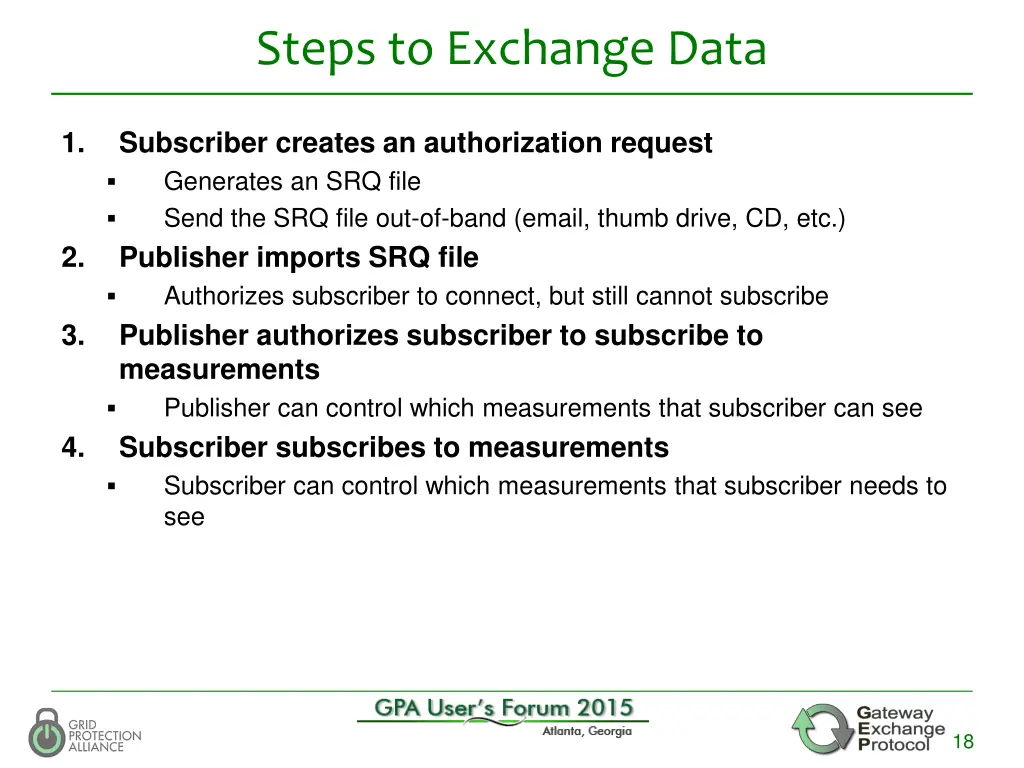steps to exchange data