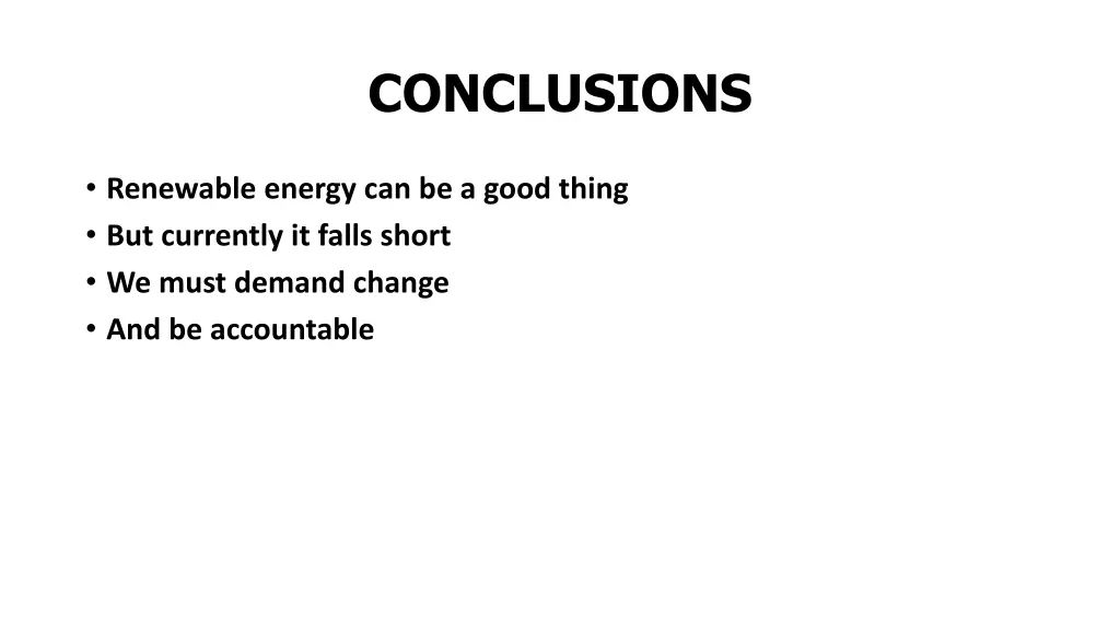conclusions