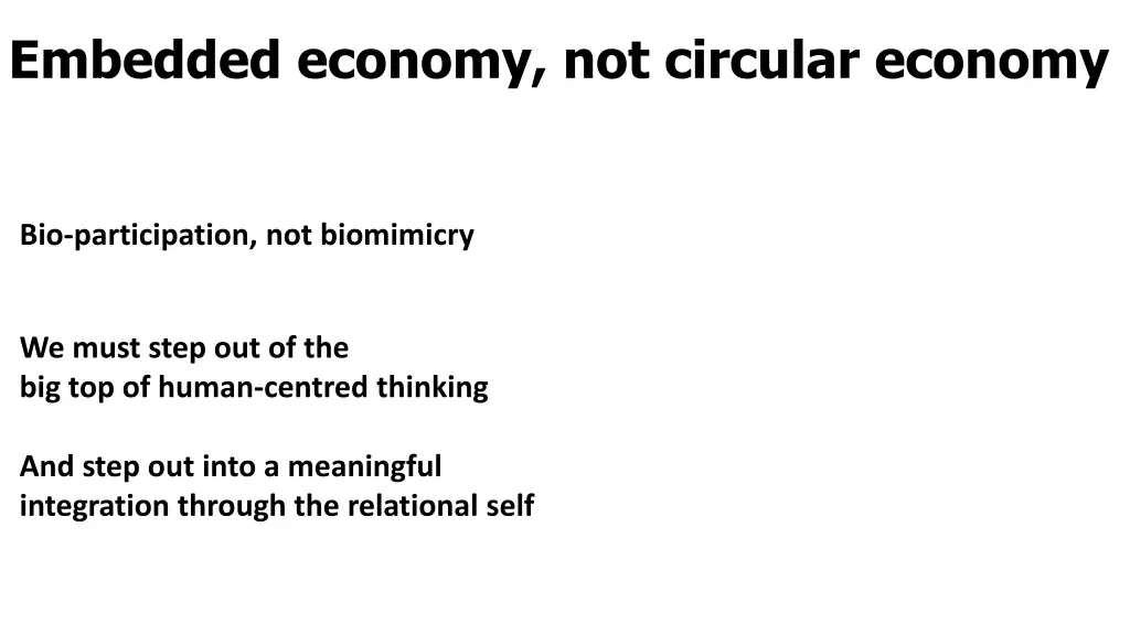 embedded economy not circular economy