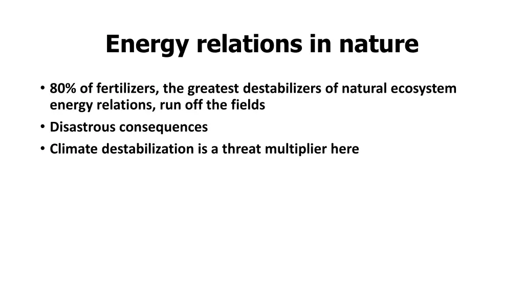 energy relations in nature